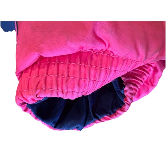 Ralph Lauren Polo Girls Down Filled Puffer Jacket W/ Snap Hood Size 5 Pink Blue - Picture 5 of 10